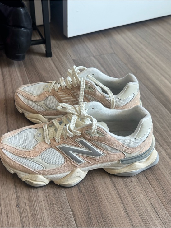 New Balance Shoes - New Balance Women's Cream and Blush Mesh Suede Sneakers